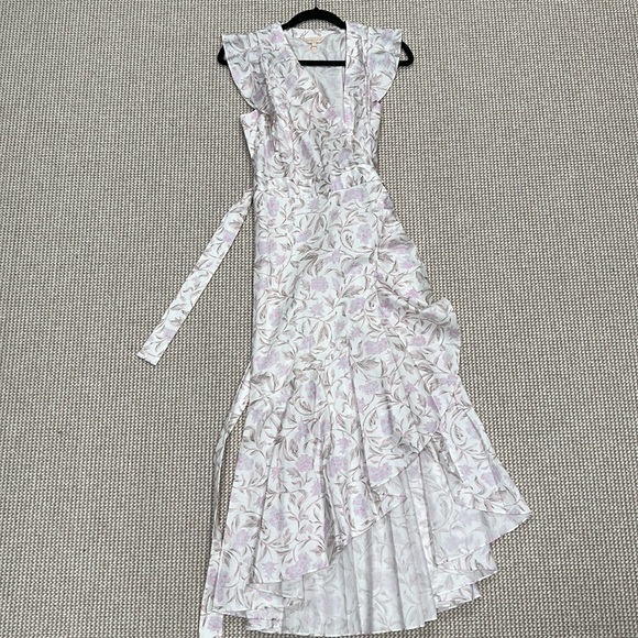 NWT Rebecca Taylor Zadie Floral Wrap Dress Pink Size 8 - Picture 6 of 7